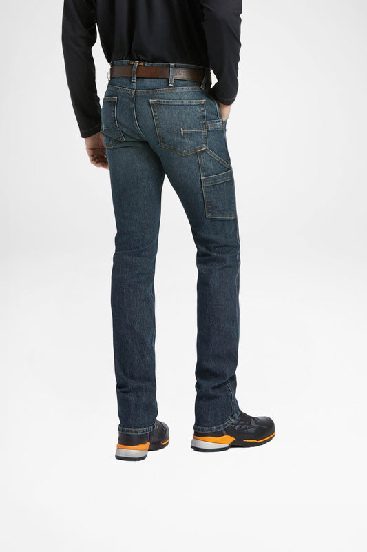 Seitenansicht Ariat REBAR M7 SLIM DURASTRETCH WORKHORSE Herren Blau