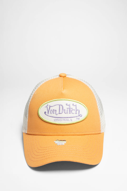 Seitenansicht Von Dutch TRUCKER BOSTON Unisex Orange Weiß