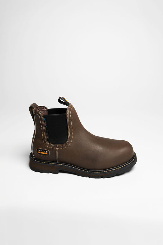 Seitenansicht Ariat GROUNDBREAKER CHELSEA WATERPROOF STEEL TOE Herren Braun