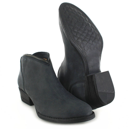 Seitenansicht Mezcalero Boots SOFIA Damen Lederstiefelette Schwarz