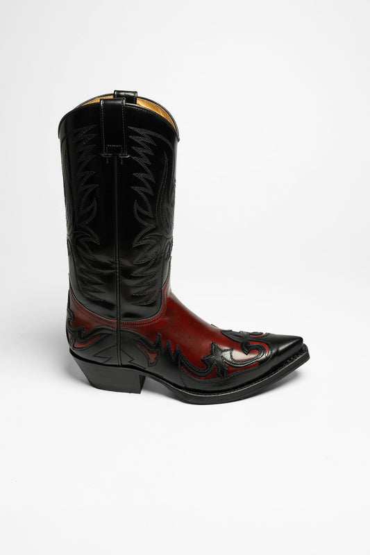 Seitenansicht Sendra 3241 CUERVO WEST Unisex Western Boots Black Red