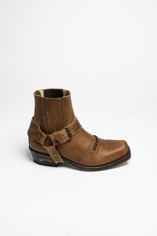 Seitenansicht Sendra 6445 58 Unisex Biker Ankle Boots Brown