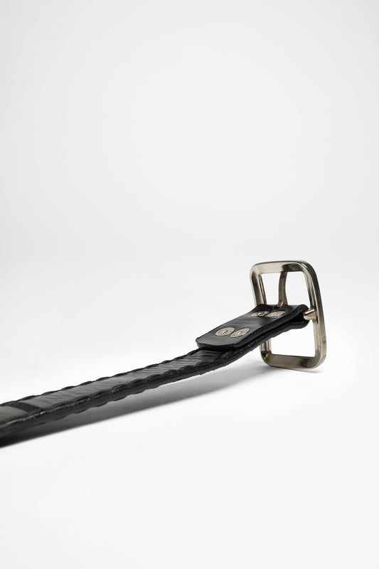 Seitenansicht Sendra Sendra Boots 511 Black Exotic Leather Belt - black