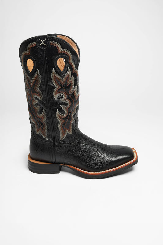 Seitenansicht Twisted X Boots 1963 RUFF STOCK Men's Black Western Riding Boots