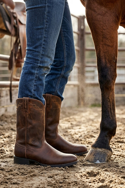 Seitenansicht Ariat HERITAGE ROPER Ladies Western Riding Boots Brown