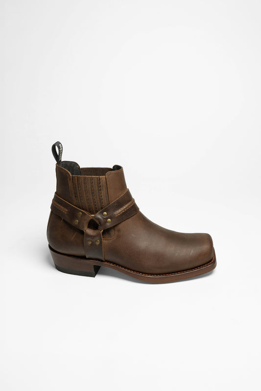 Seitenansicht Mayura Boots MB004 Unisex Biker Ankle Boots Brown