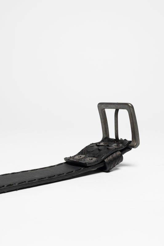 Seitenansicht Mayura Boots MB1020 Unisex Ledergürtel Schwarz - Python