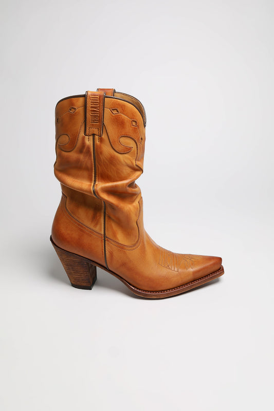 Seitenansicht Mayura Boots 1952 Ladies Brown Western Boots
