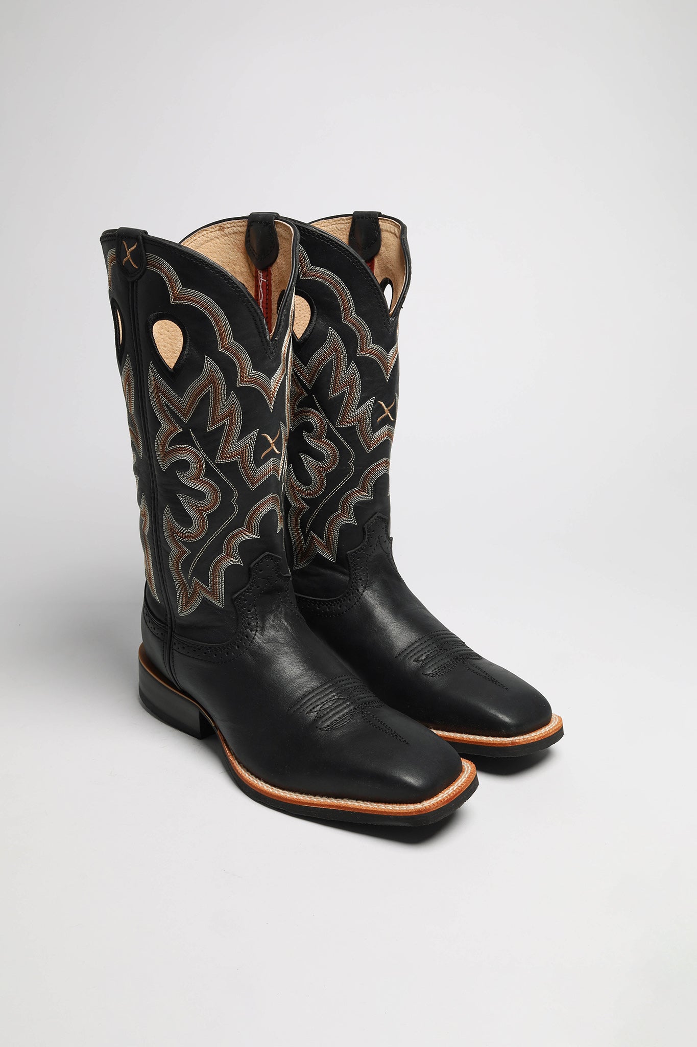 Twisted X Boots 1781 RUFF STOCK Damen Schwarz Westernreitstiefel