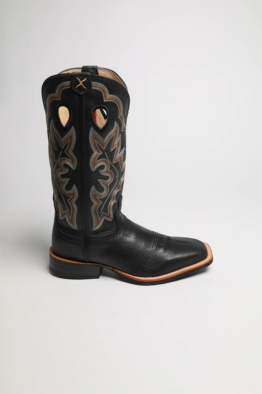 Seitenansicht Twisted X Boots 1781 RUFF STOCK Women's Black Western Riding Boots