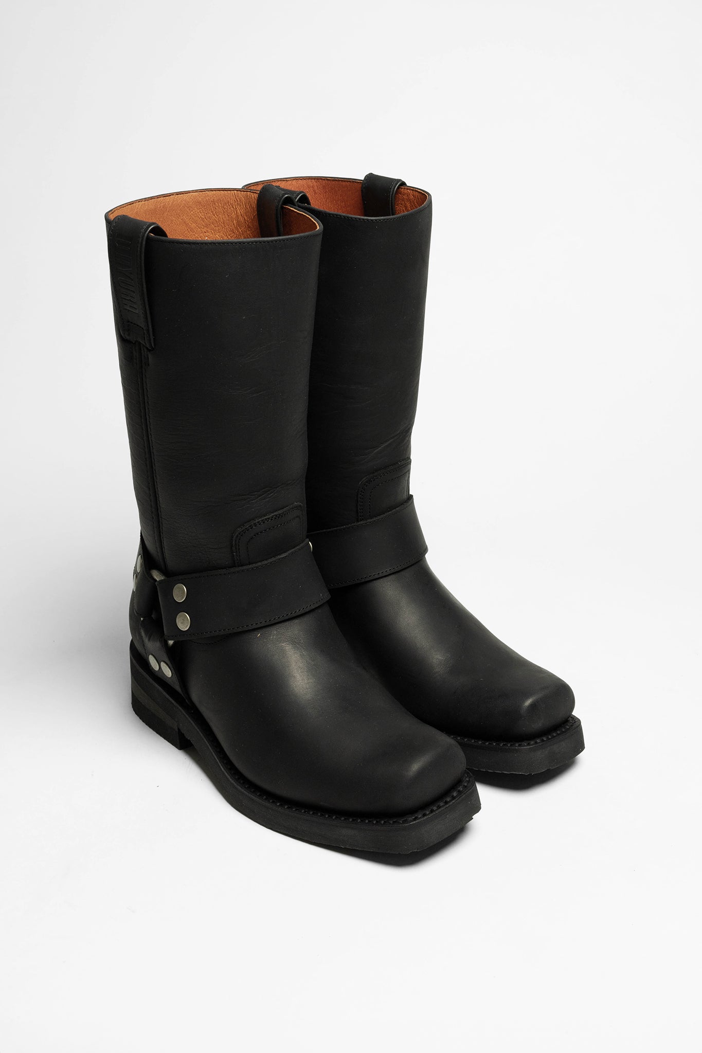 1501 6 Black Biker Boots Rubber Sole Cowboystiefel Shop