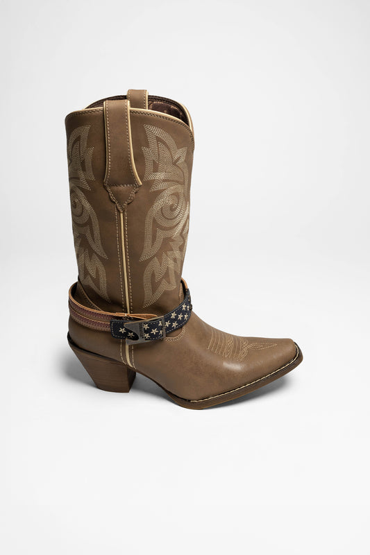 Seitenansicht Durango Boots DRD0208 CRUSH Damen Braun Khaki