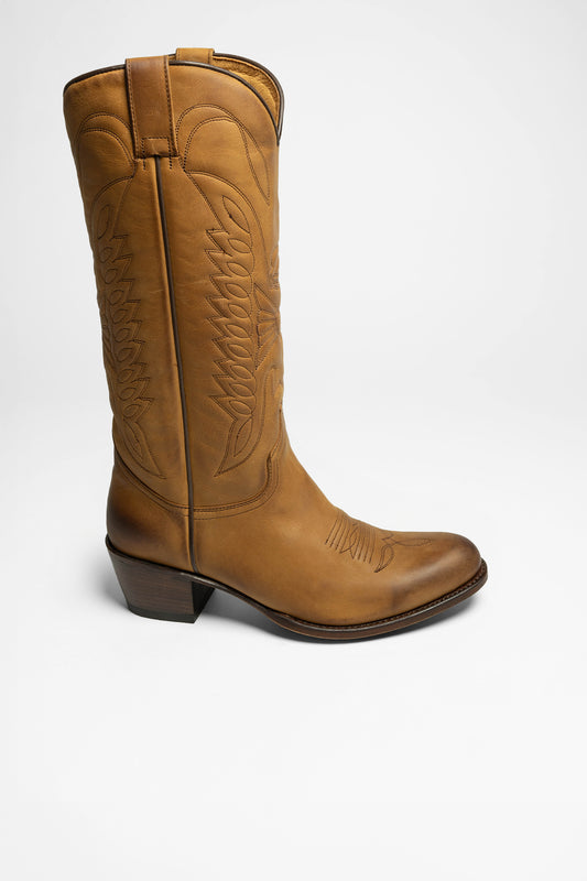 Seitenansicht Sendra 7082 DEBORANL INSA Women's Brown Leather Boots - Tang