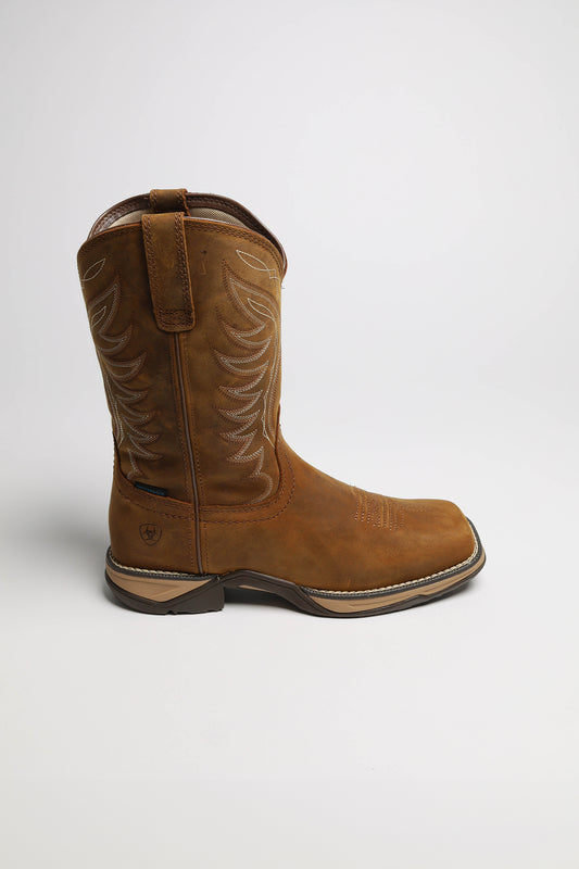 Seitenansicht Ariat ANTHEM H2O Brown Women's Western Riding Boots - Waterproof