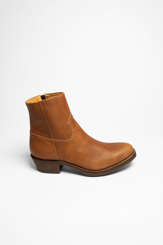 Seitenansicht Sendra 4984 LAZO Men's Western Ankle Boots Brown - Rubber Sole