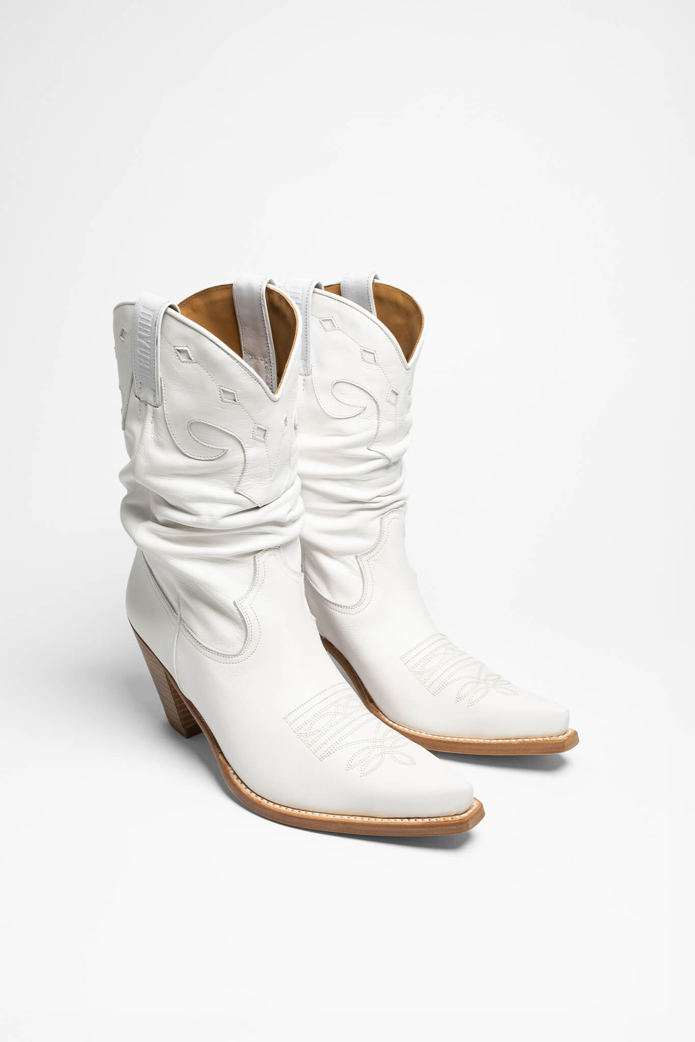 Ladies white western boots best sale