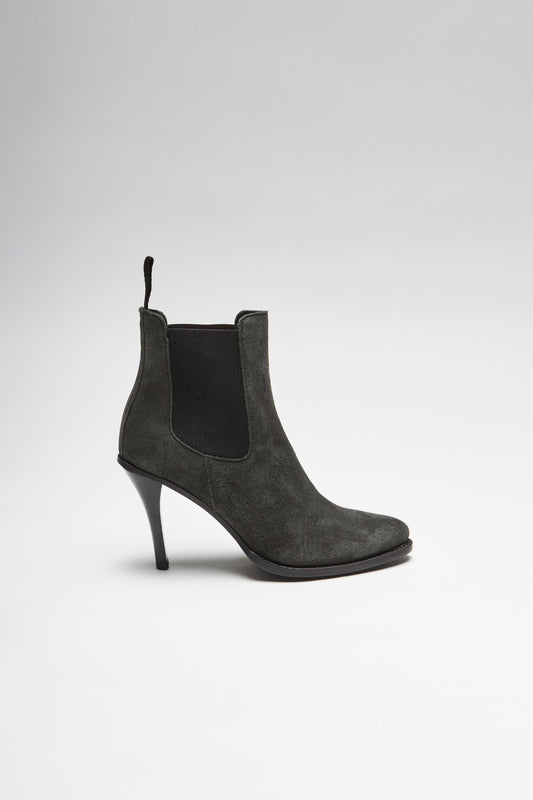 Seitenansicht FB Fashion Boots EVA II Women's Grey Leather Ankle Boots