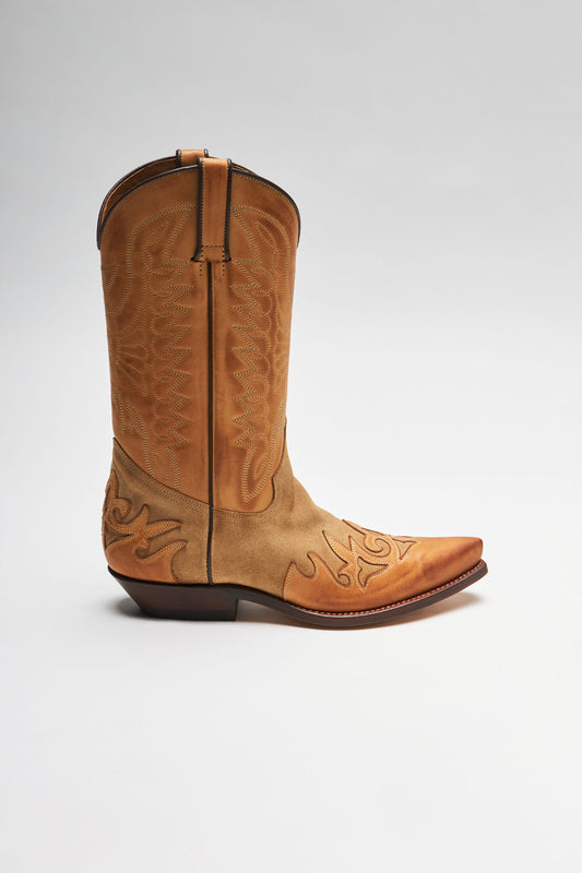 Seitenansicht FB Fashion Boots CARLOS Beige Western Boots - Cuero Beig