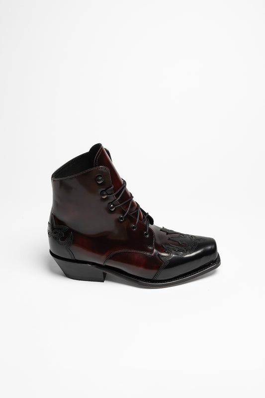 Seitenansicht Sendra 16008 58 SAM Damen Schwarz Rot