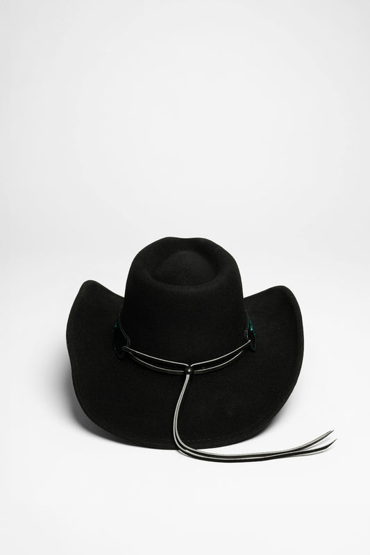 Seitenansicht Dallas Hats VALENTINE 1 Damen Schwarz