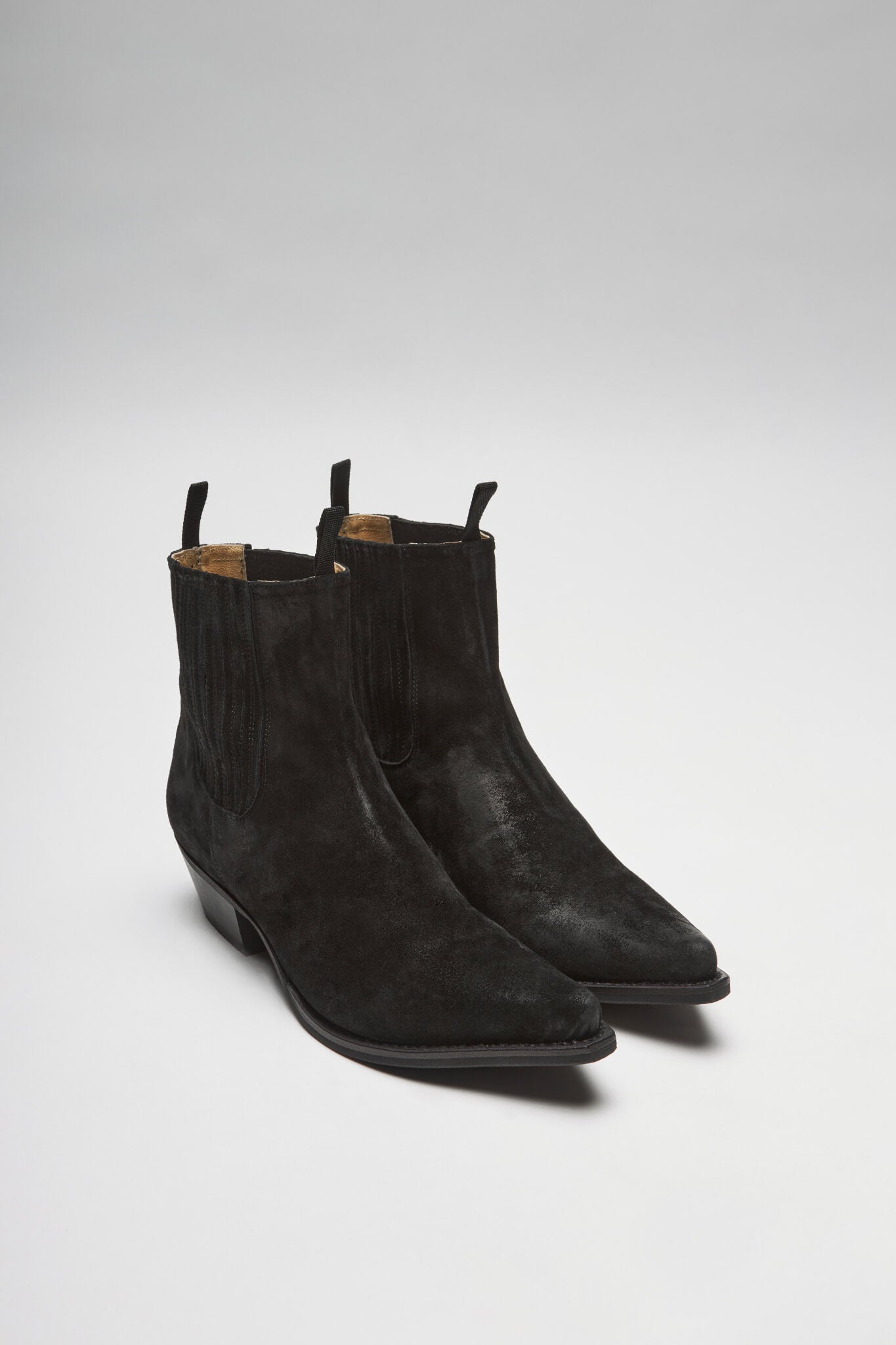 BU1008 MB FIVE Suede Black Western Ankle Boots Cowboystiefel Shop