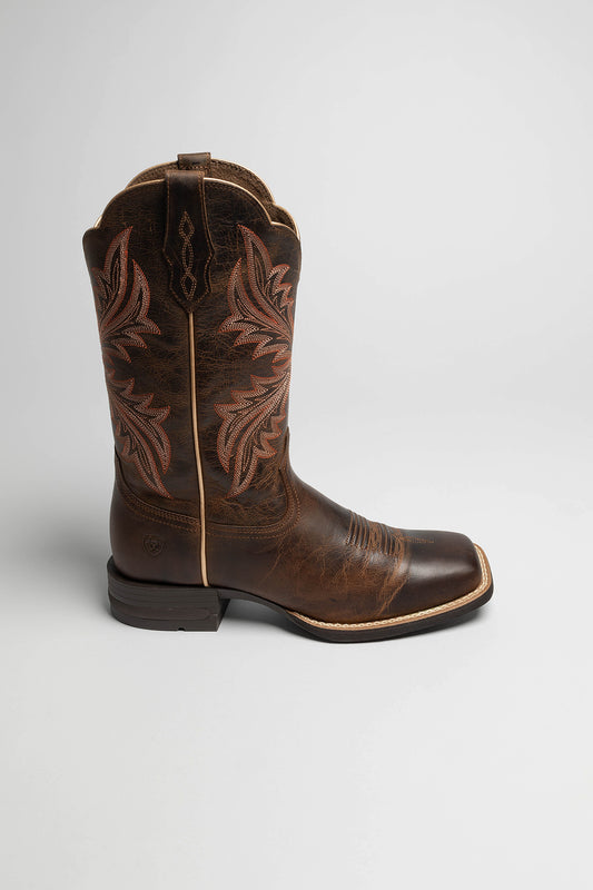 Seitenansicht Ariat WEST BOUND Women's Brown Western Riding Boots