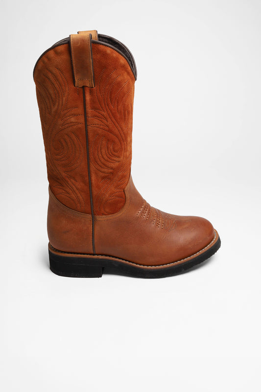 Seitenansicht FB Fashion Boots WINTERCATTLE-S Ladies Brown Western Riding Boots - Lambskin Lining