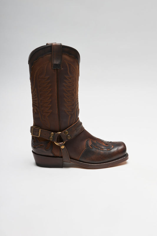 Seitenansicht FB Fashion Boots TAURO HIGH Unisex Braun