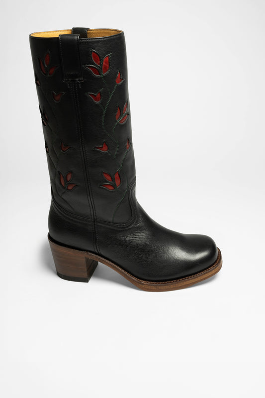 Seitenansicht Sendra 17980 TOLEDO Damen Schwarz Rot