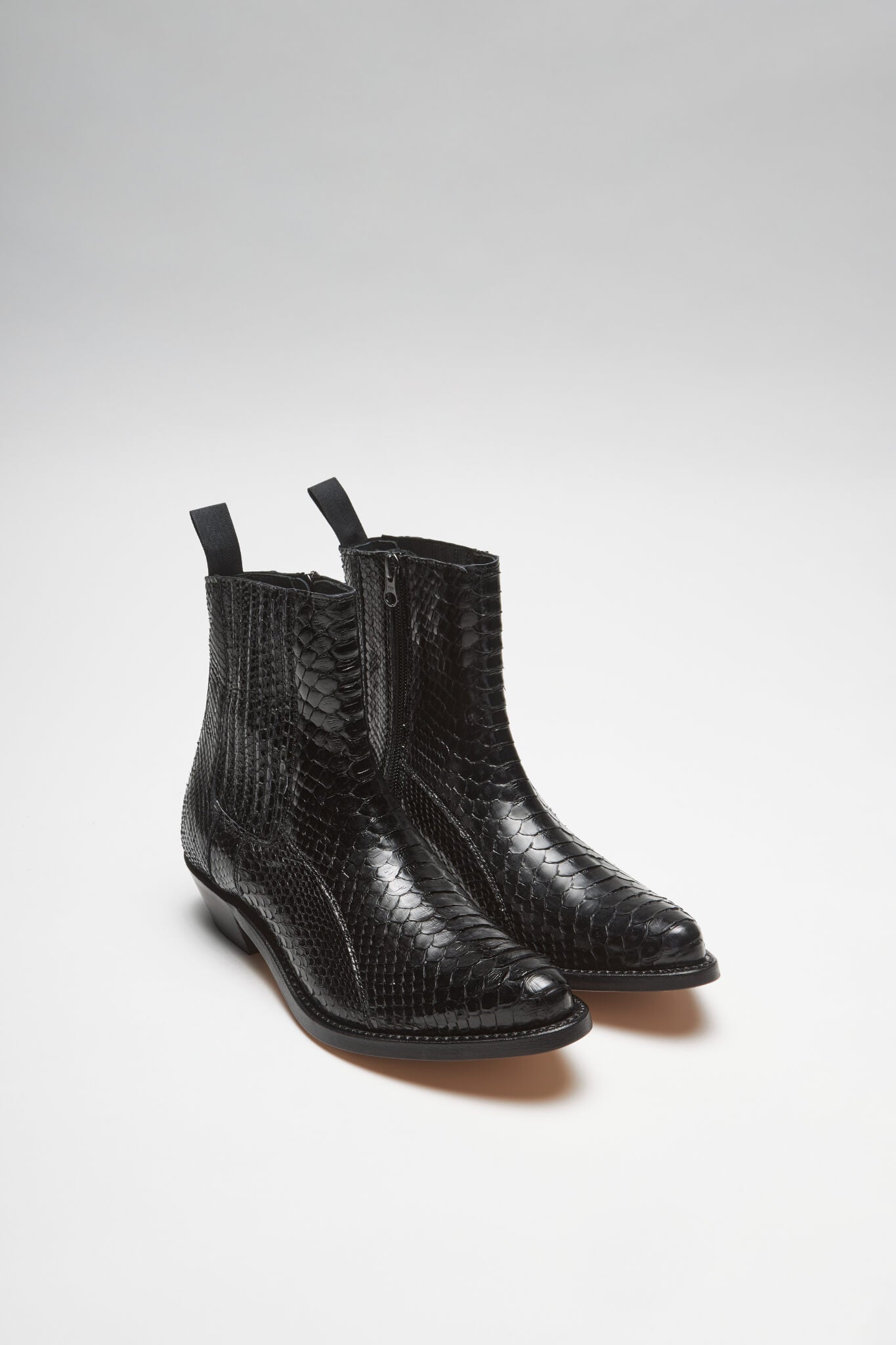 Black crocodile ankle boots online