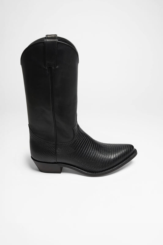 Seitenansicht FB Fashion Boots PACO Men's Black Western Boots - Lizard