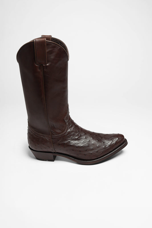 Seitenansicht FB Fashion Boots PACO Men's Brown Western Boots - Ostrich