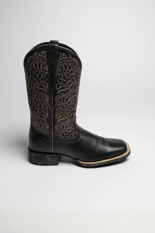 Seitenansicht Ariat ROUND UP REMUDA Ladies Western Riding Boots Black