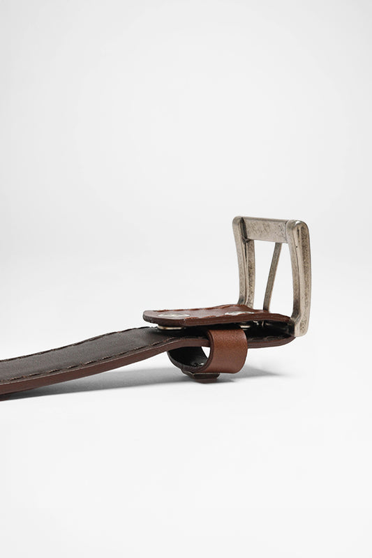 Seitenansicht FB Fashion Boots FG0817 Brown Leather Belt