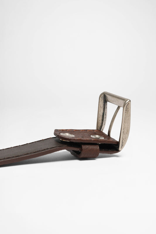 Seitenansicht FB Fashion Boots FG5855 Braun Ledergürtel - Avestruz