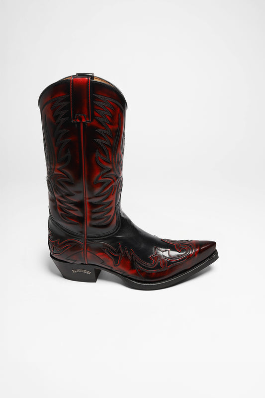 Seitenansicht Sendra 3241 CUERVO WEST Men's Western Boots Red Black