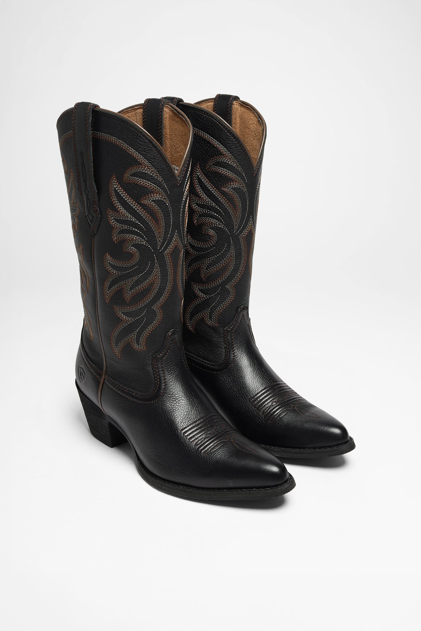 Black leather riding boots womens on sale