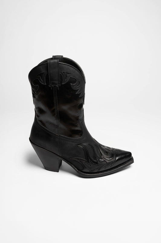 Seitenansicht Sendra 17448 LULU Damen Schwarz