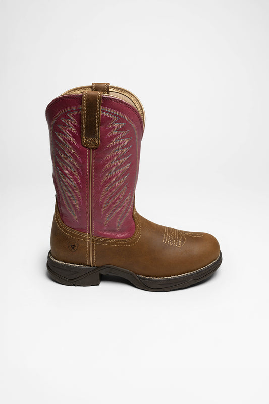 Seitenansicht Ariat ANTHEM ROUND TOE II Damen Braun Rosa