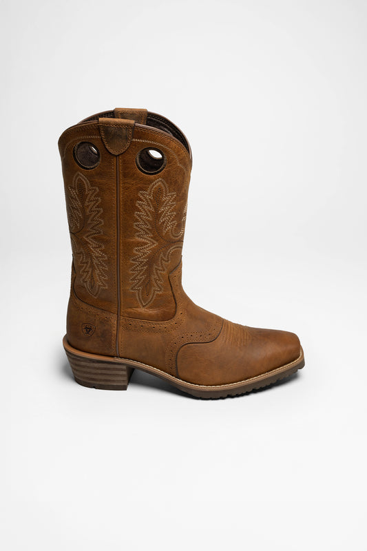 Seitenansicht Ariat HYBRID ROUGHSTOCK SQUARE TOE Herren Braun