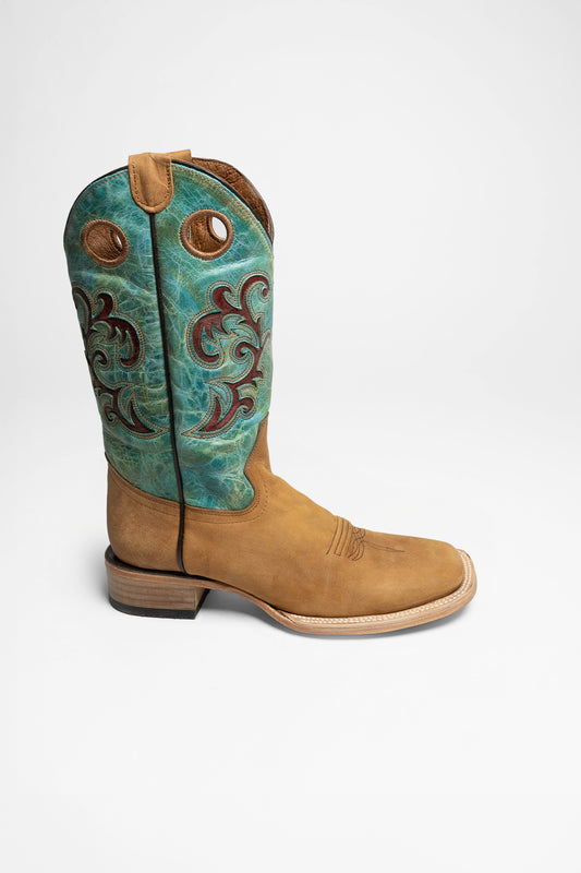 Seitenansicht Corral Boots L5910 Damen Braun Türkis