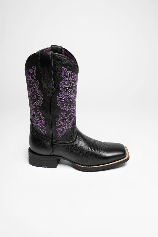 Seitenansicht Ariat ROUND UP WEST STRETCHFIT Damen Schwarz