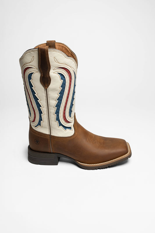 Seitenansicht Ariat HYBRID RANCHWORK VENTTEK 360 Damen Braun Weiß