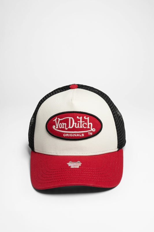 Seitenansicht Von Dutch TRUCKER BOSTON Unisex Weiß Rot