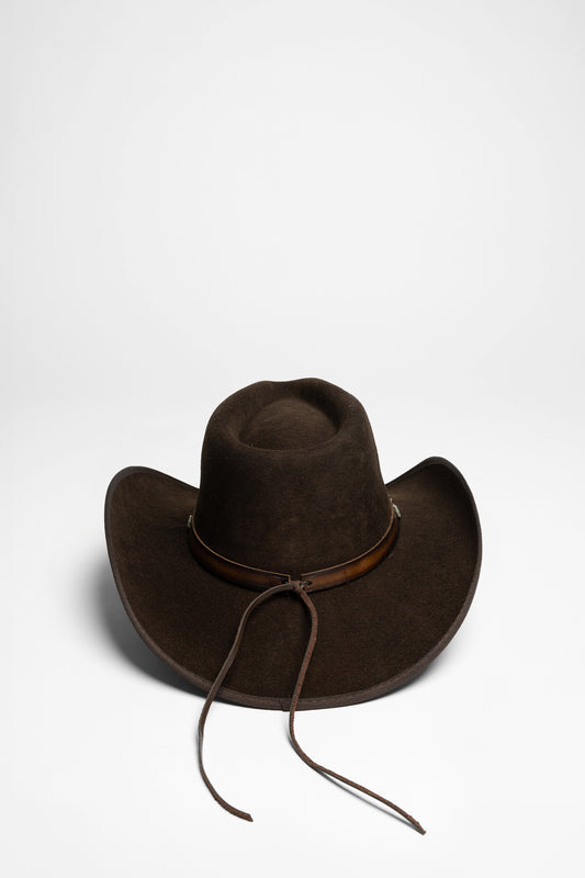 Seitenansicht Dallas Hats OUTLAW Unisex Cowboyhut Braun