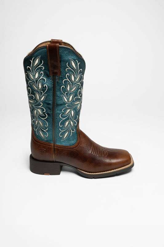 Seitenansicht Ariat ROUND UP HOLLY Damen Braun Grün