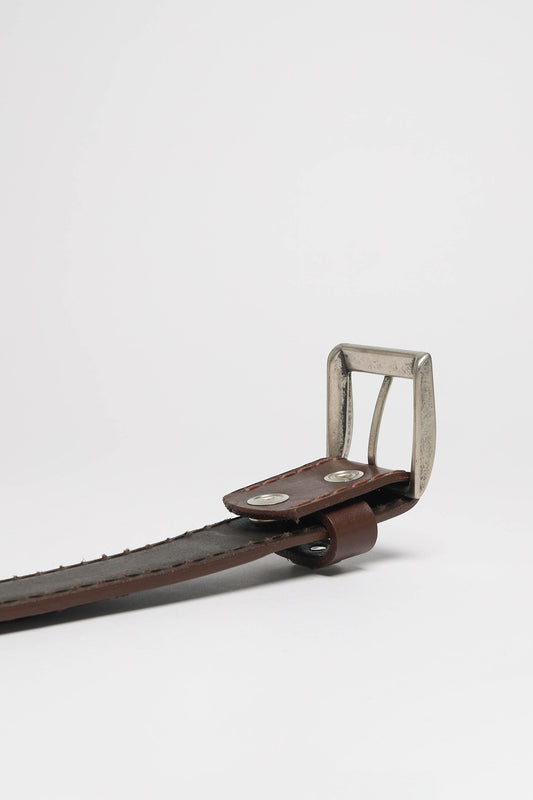 Seitenansicht FB Fashion Boots FG0815 Braun Ledergürtel - Python