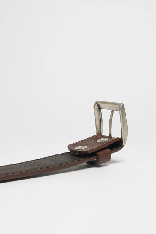 Seitenansicht FB Fashion Boots FG0815 Ledergürtel Braun - Avestruz