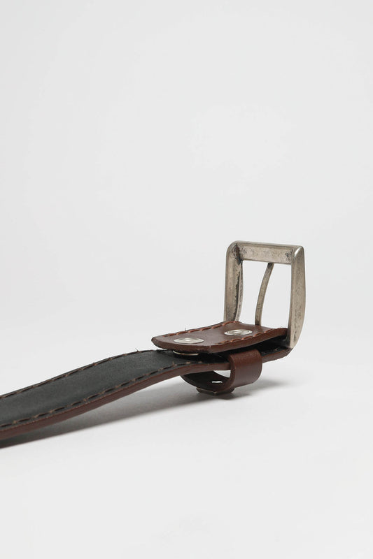 Seitenansicht FB Fashion Boots FG0815 Leather Belt Brown - Avestruz