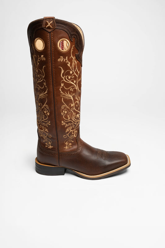 Seitenansicht Twisted X Boots 1685 BUCKAROO FLOWER Damen Braun
